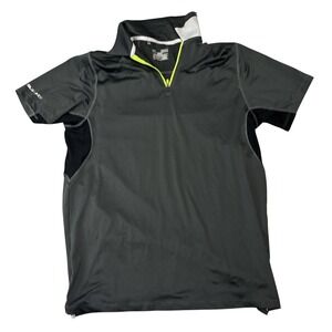 Under Armour Mens HeatGear Coldblack Quarter Zip Polo Shirt Grey Neon Medium